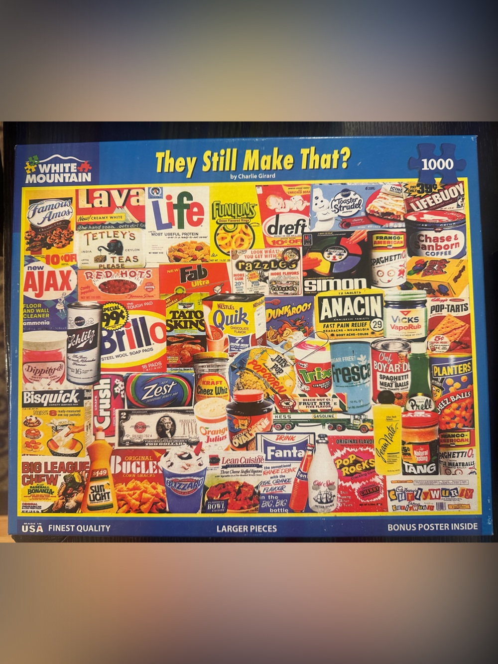 White Mountain They Still Make That? Puzzle - Bright Retro Product Collage